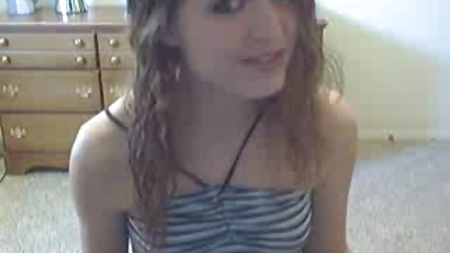 Cute teen dildoing on webcam