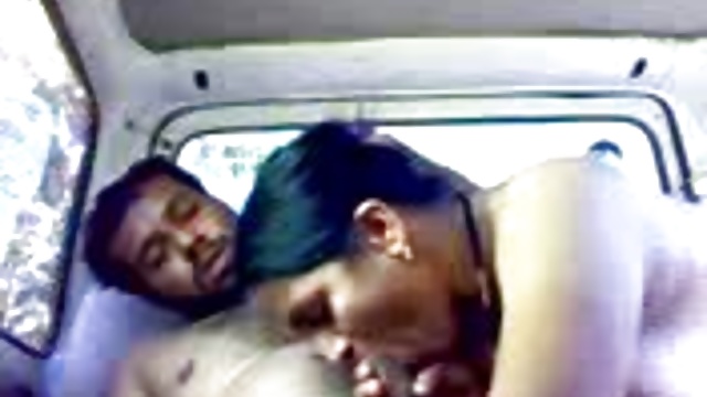 Indian couple in car