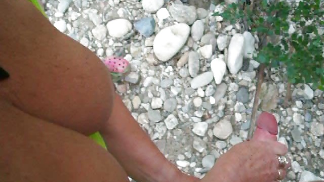 outdoor handjob