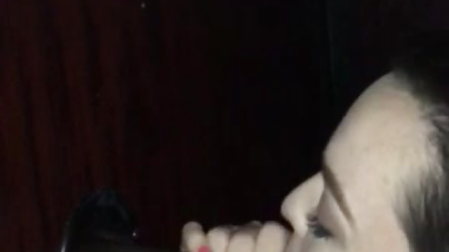 White Woman Sucking Dick from a Glory Hole